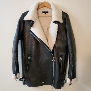 ROMEO & JULIET COUTURE Faux Leather Biker Coat